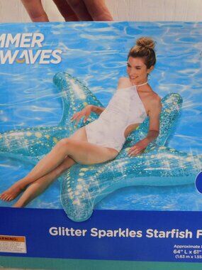 Glitter Sparkles Starfish Float NEW in Box 64 " x 61 "